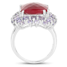 Load image into Gallery viewer, 15.13 Carat Dyed Ruby & Tanzanite .925 Sterling Silver Ring