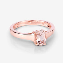 Load image into Gallery viewer, 0.70 Carat Genuine Morganite .925 Sterling Silver Ring