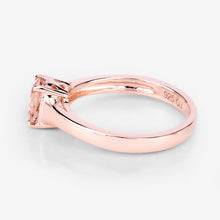 Load image into Gallery viewer, 0.70 Carat Genuine Morganite .925 Sterling Silver Ring