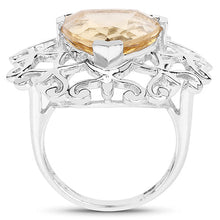 Load image into Gallery viewer, 5.71 Carat Genuine Citrine .925 Sterling Silver Ring