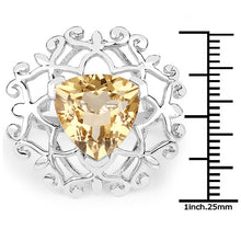 Load image into Gallery viewer, 5.71 Carat Genuine Citrine .925 Sterling Silver Ring
