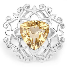 Load image into Gallery viewer, 5.71 Carat Genuine Citrine .925 Sterling Silver Ring