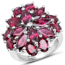 Load image into Gallery viewer, 9.20 Carat Genuine Rhodolite .925 Sterling Silver Ring