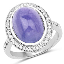 Load image into Gallery viewer, 8.26 Carat Genuine Tanzanite & White Topaz .925 Sterling Silver Ring