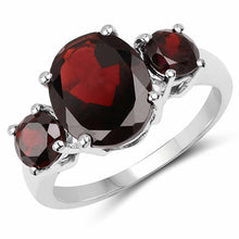 Load image into Gallery viewer, 5.01 Carat Genuine Garnet .925 Sterling Silver Ring