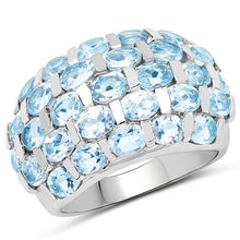 Load image into Gallery viewer, 5.51 Carat Genuine Blue Topaz .925 Sterling Silver Ring