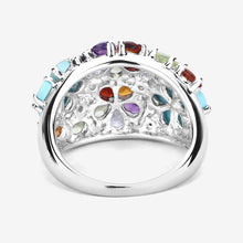 Load image into Gallery viewer, 4.03 Carat Genuine Multi Stones .925 Sterling Silver Ring