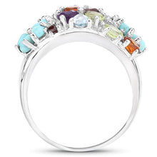 Load image into Gallery viewer, 4.03 Carat Genuine Multi Stones .925 Sterling Silver Ring