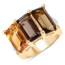 Load image into Gallery viewer, 8.17 Carat Genuine Multi Stones .925 Sterling Silver Ring