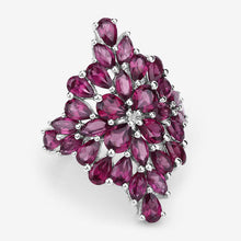 Load image into Gallery viewer, 7.52 Carat Genuine Rhodolite .925 Sterling Silver Ring