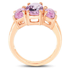 Load image into Gallery viewer, 5.44 Carat Genuine Pink Amethyst .925 Sterling Silver Ring