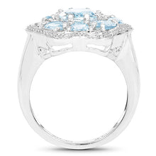 Load image into Gallery viewer, 6.64 Carat Genuine Blue Topaz .925 Sterling Silver Ring