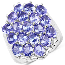 Load image into Gallery viewer, 6.27 Carat Genuine Tanzanite .925 Sterling Silver Ring