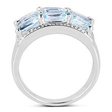 Load image into Gallery viewer, 3.60 Carat Genuine Blue Topaz .925 Sterling Silver Ring