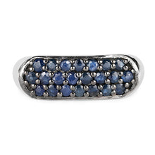 Load image into Gallery viewer, 0.99 Carat Genuine Blue Sapphire .925 Sterling Silver Ring