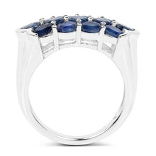 Load image into Gallery viewer, 2.60 Carat Genuine Blue Sapphire .925 Sterling Silver Ring