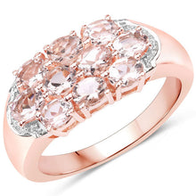 Load image into Gallery viewer, 1.50 Carat Genuine Morganite .925 Sterling Silver Ring