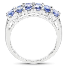 Load image into Gallery viewer, 3.16 Carat Genuine Tanzanite & White Topaz .925 Sterling Silver Ring