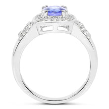 Load image into Gallery viewer, 1.42 Carat Genuine Tanzanite & White Topaz .925 Sterling Silver Ring