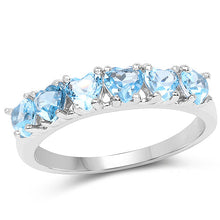 Load image into Gallery viewer, 1.68 Carat Genuine Swiss Blue Topaz .925 Sterling Silver Ring