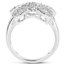 Load image into Gallery viewer, 0.58 Carat Genuine White Diamond .925 Sterling Silver Ring