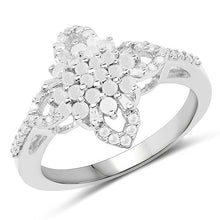 Load image into Gallery viewer, 0.55 Carat Genuine White Diamond .925 Sterling Silver Ring