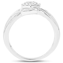 Load image into Gallery viewer, 0.62 Carat Genuine White Diamond .925 Sterling Silver Ring