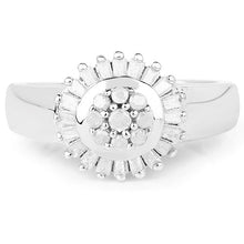 Load image into Gallery viewer, 0.75 Carat Genuine White Diamond .925 Sterling Silver Ring