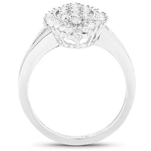 Load image into Gallery viewer, 0.62 Carat Genuine White Diamond .925 Sterling Silver Ring
