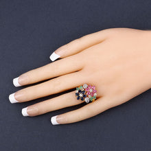 Load image into Gallery viewer, 3.65 Carat Genuine Multi Stones .925 Sterling Silver Ring