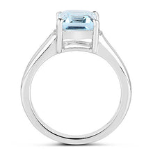 Load image into Gallery viewer, 2.64 Carat Genuine Blue Topaz and White Topaz .925 Sterling Silver Ring