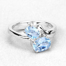Load image into Gallery viewer, 2.55 Carat Genuine Blue Topaz .925 Sterling Silver Ring