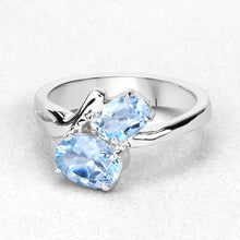 Load image into Gallery viewer, 2.55 Carat Genuine Blue Topaz .925 Sterling Silver Ring