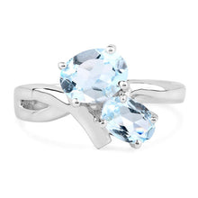 Load image into Gallery viewer, 2.55 Carat Genuine Blue Topaz .925 Sterling Silver Ring