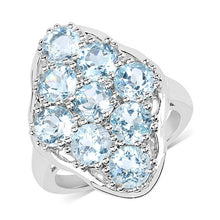 Load image into Gallery viewer, 5.40 Carat Genuine Blue Topaz .925 Sterling Silver Ring
