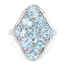 Load image into Gallery viewer, 5.40 Carat Genuine Blue Topaz .925 Sterling Silver Ring