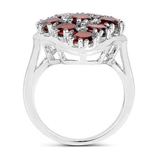 Load image into Gallery viewer, 5.22 Carat Genuine Garnet .925 Sterling Silver Ring