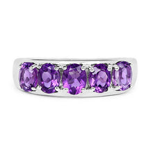 Load image into Gallery viewer, 1.70 Carat Genuine Amethyst .925 Sterling Silver Ring