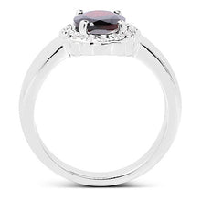 Load image into Gallery viewer, 2.58 Carat Genuine Garnet and White Topaz .925 Sterling Silver Ring