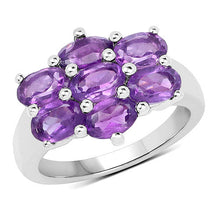 Load image into Gallery viewer, 3.01 Carat Genuine Amethyst .925 Sterling Silver Ring