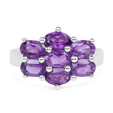 Load image into Gallery viewer, 3.01 Carat Genuine Amethyst .925 Sterling Silver Ring