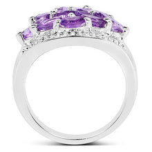 Load image into Gallery viewer, 1.91 Carat Genuine Amethyst .925 Sterling Silver Ring