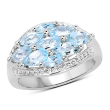 Load image into Gallery viewer, 2.50 Carat Genuine Blue Topaz .925 Sterling Silver Ring