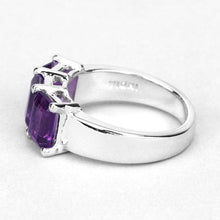 Load image into Gallery viewer, 2.85 Carat Genuine Amethyst .925 Sterling Silver Ring
