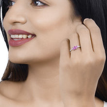 Load image into Gallery viewer, 1.02 Carat Genuine Ruby and White Diamond 14K White Gold Ring