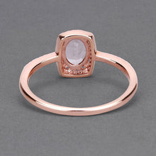 Load image into Gallery viewer, 0.82 Carat Genuine Morganite and White Diamond 14K Rose Gold Ring
