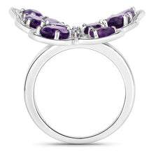 Load image into Gallery viewer, 4.32 Carat Genuine Amethyst .925 Sterling Silver Ring
