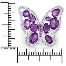Load image into Gallery viewer, 4.32 Carat Genuine Amethyst .925 Sterling Silver Ring