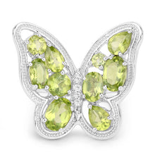 Load image into Gallery viewer, 4.61 Carat Genuine Peridot and White Topaz .925 Sterling Silver Ring