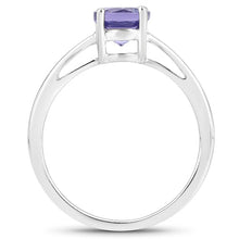 Load image into Gallery viewer, 0.95 Carat Genuine Tanzanite .925 Sterling Silver Ring
